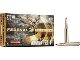 Federal Premium 270 Win 130 Grain  Trophy Copper