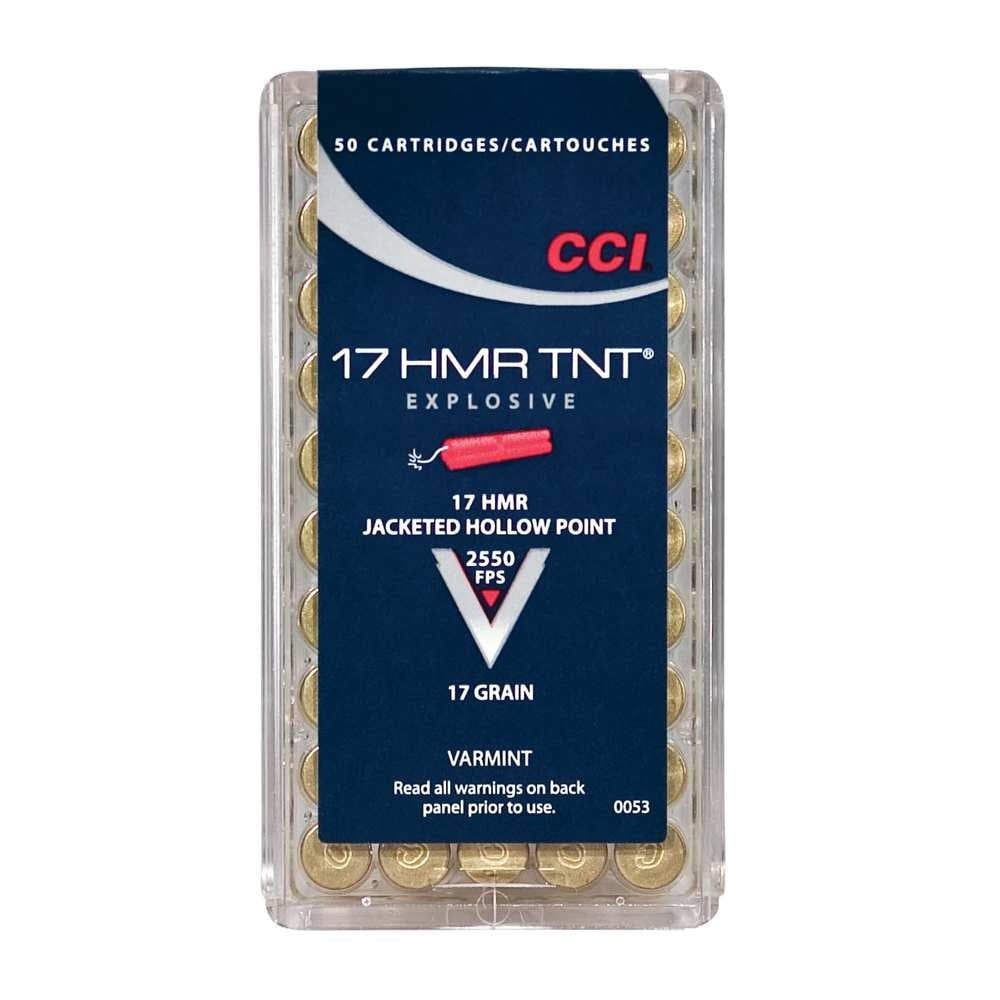 CCI 17 HMR 17 Grain TNT Jacketed Hollow Point