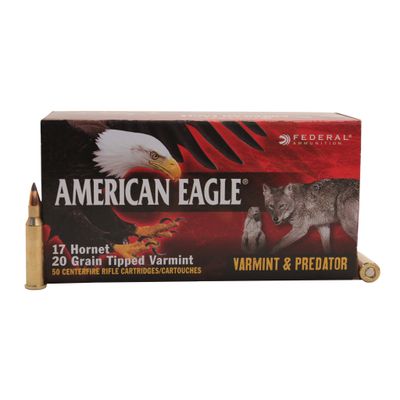 Federal 17 Hornet 20 Tipped Varmint Federal 17 Hornet 20 Tipped Varmint