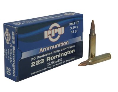 PPU 223 Remington 55 Grain g FMJ BT