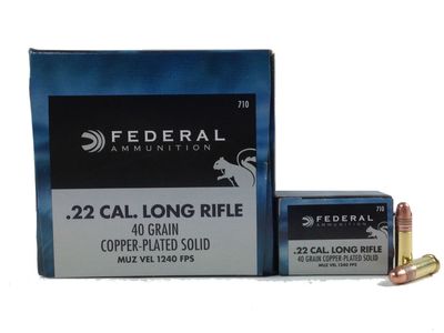 Federal 22 LR 40 Grain Copper Plated, Box of 50