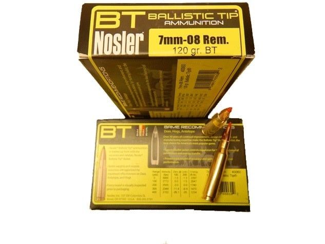 Nosler 7mm-08 Rem 120 Grain  BallisticTip