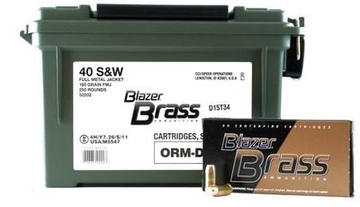 CCI 40 S&amp;W 180 Grain FMJ 250rds