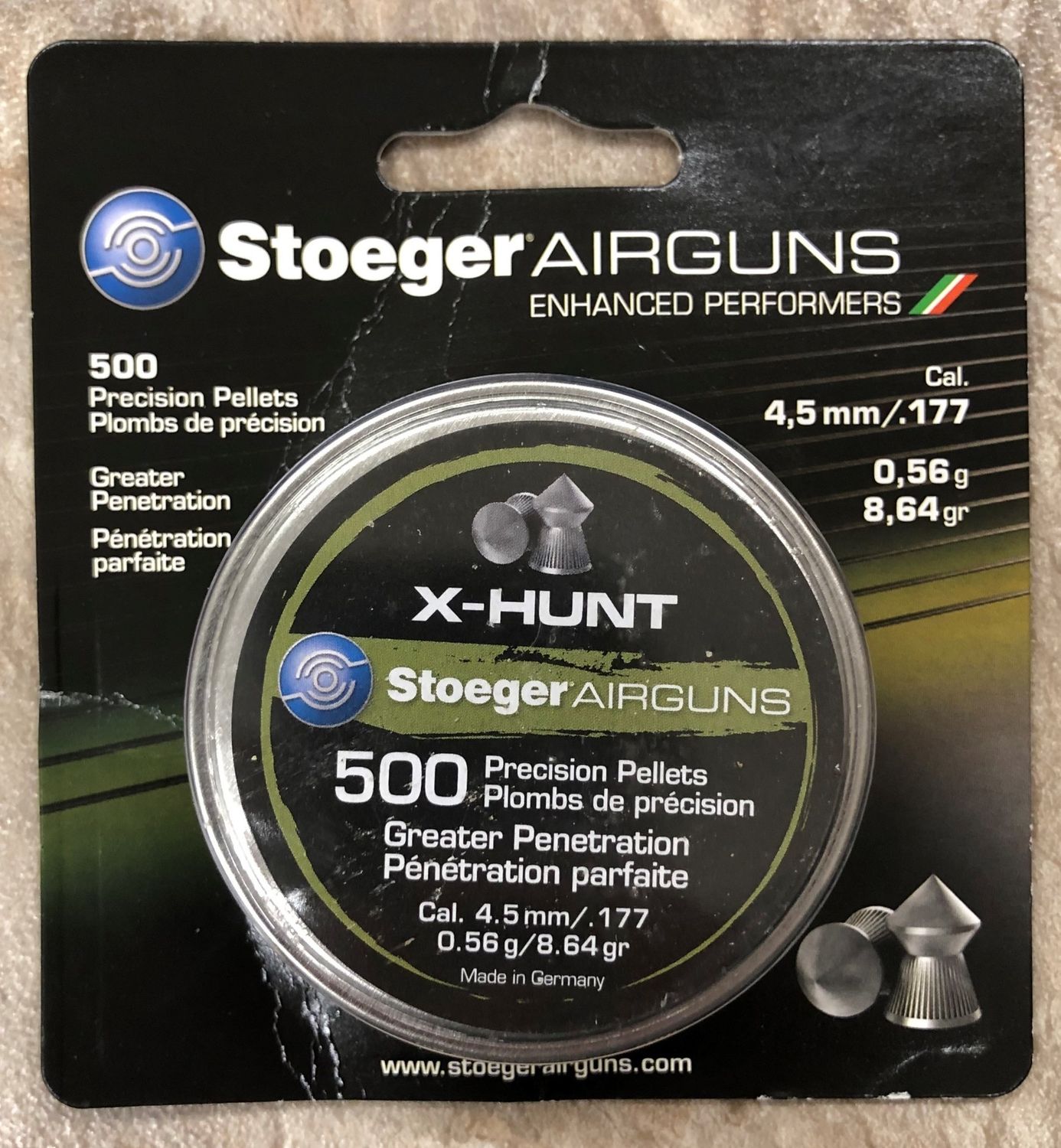 Stoeger .177 X-Hunt Pellets 500/Pack