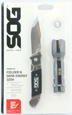 SOG Fielder &amp; Dark Energy Knife with Flashlight Kit
