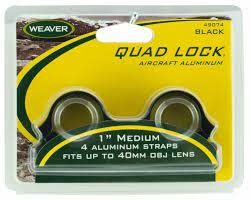 Weaver Rings 1&quot; QuadLock M Blk