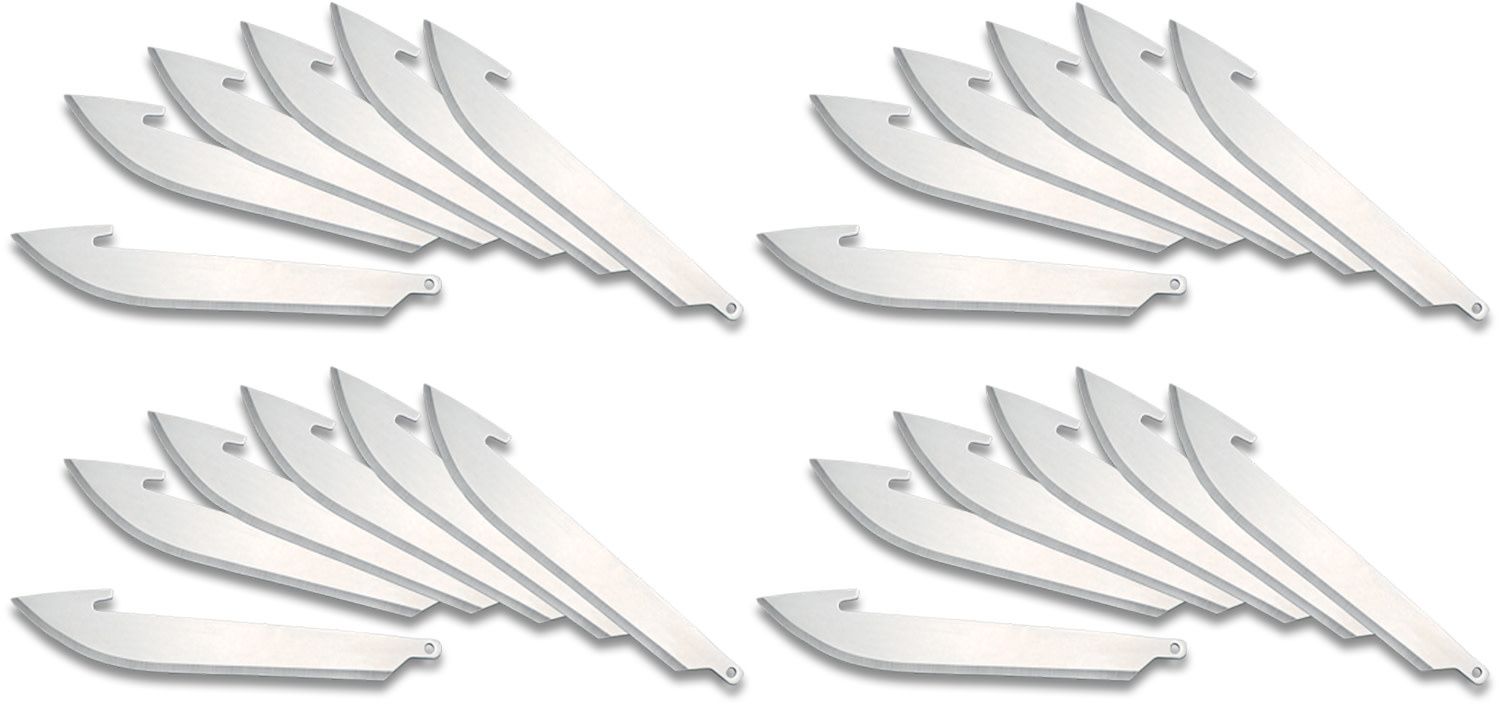 Outdoor Edge 3.5-inch Razor Replacement Blades (RR35-24), 24/Pack