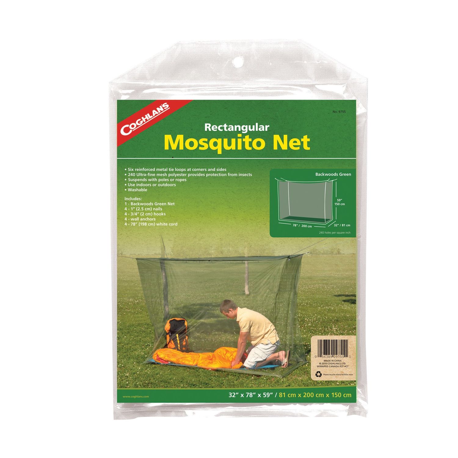 Coghlan&#39;s Single Mosquito Net, Green
