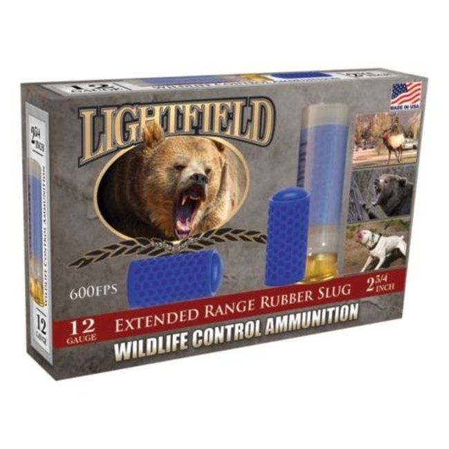 Lightfield Wildlife Control 12 Gauge 2 3/4&quot; Rubber Slugs XR 600Fps