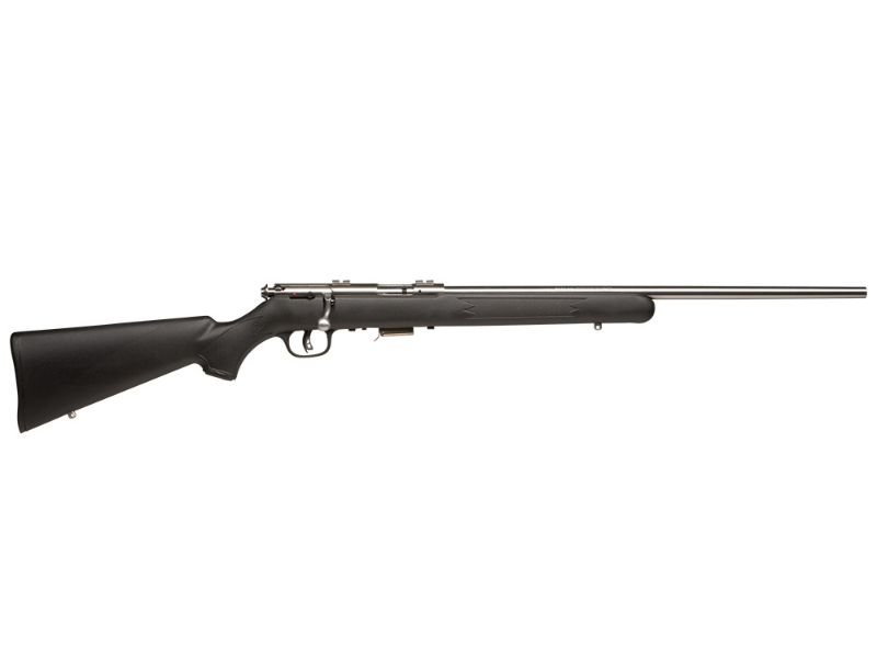 Savage 93R17F Rimfire Bolt-Action Rifle, Black Synthetic Stock, 17 HMR