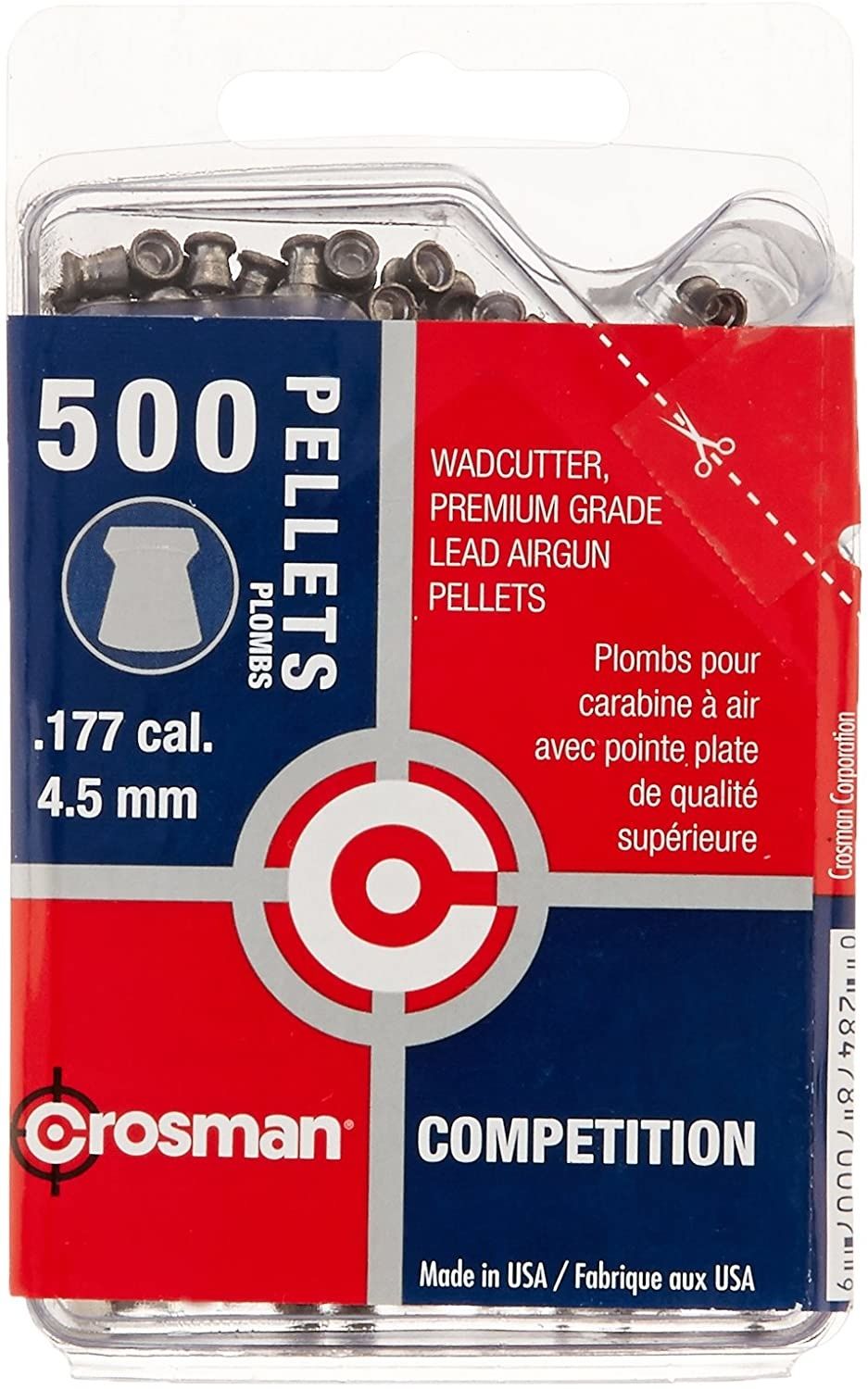 Crosman .177 Wadcutter Pellets 500/Pack