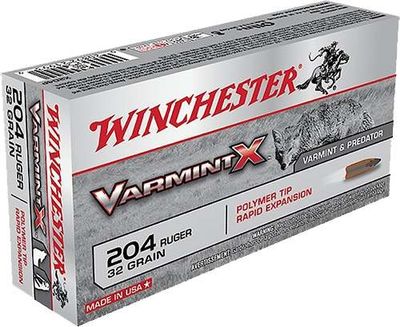 Winchester Super-X 204 Ruger 32 Grain Varmint Polymer Tip