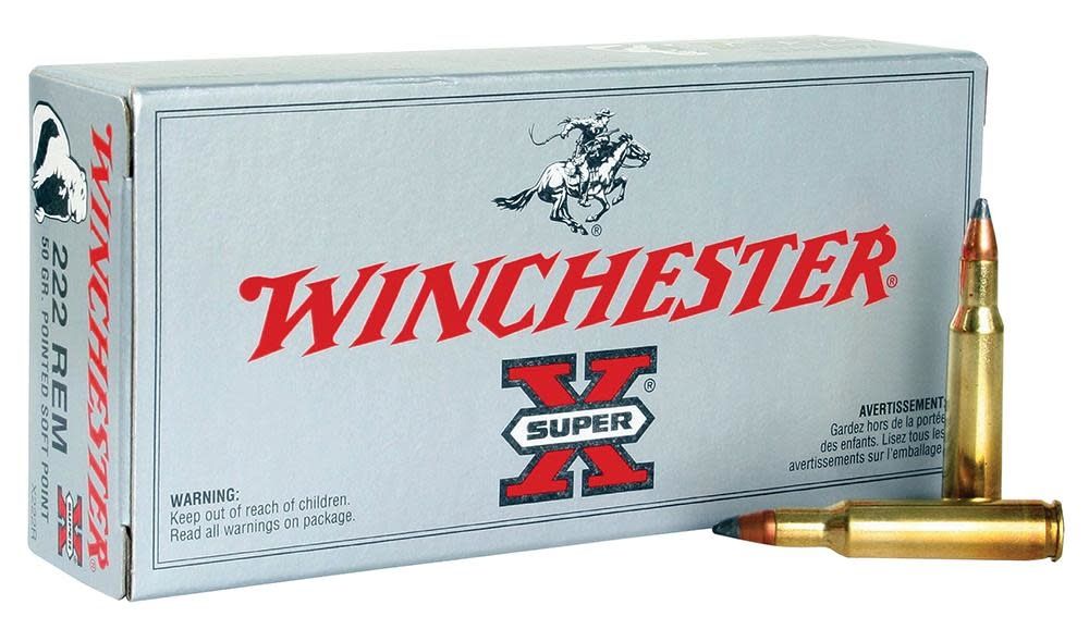 Winchester Super-X 222 Remington 50 Grain Pointed Soft Point