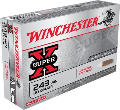 Winchester Super-X 243 Win 80 Grain  POinted Soft Point