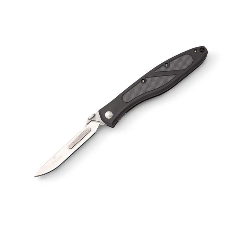 Havalon Knives Piranta-Z Replaceable Blade Knife with 12 Blades, Black