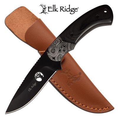 Elk Ridge ER-200-09BK Fixed Blade Knife Black