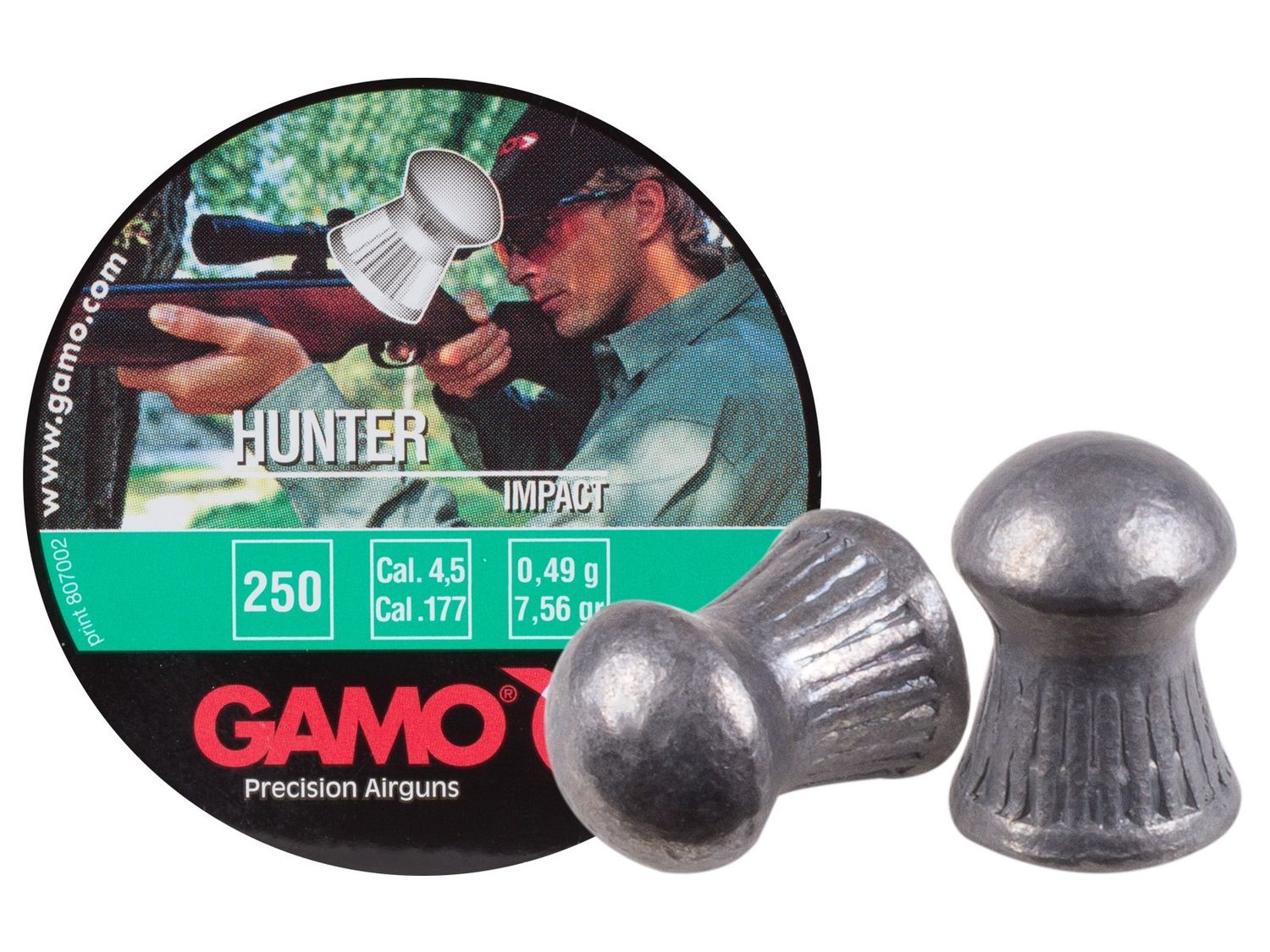 Gamo .177 Cal (4.5mm) Hunter Pellets 250/Pack