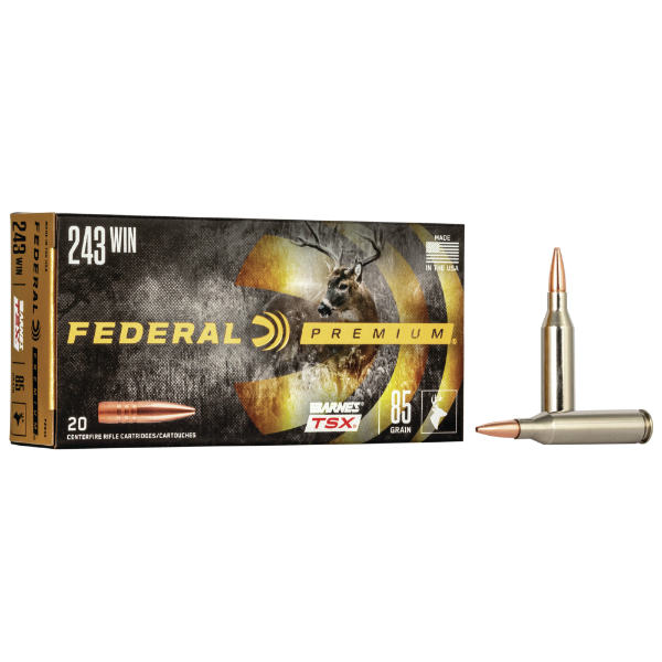 Federal Premium 243 Win 85 Grain  Barnes TSX