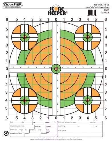 Champion 100 Yard Sight-in Targets (Single)