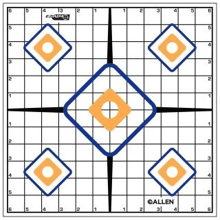 Allen Sight-In Grid Targets, 12/Pack