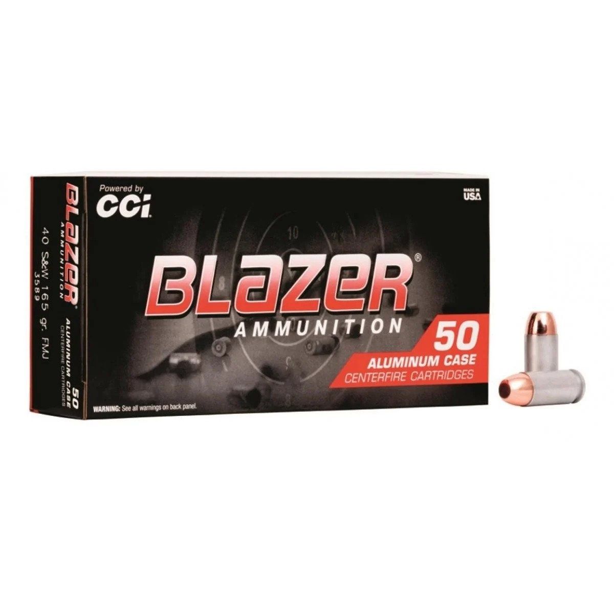 CCI 40 S&amp;W 165 Grain TMJ Blazer