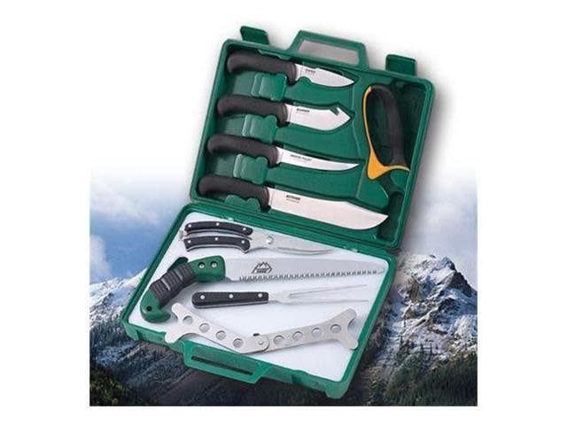 Outdoor Edge Game Processor 12-Piece Portable Butcher Kit with Hard Side Carry Case