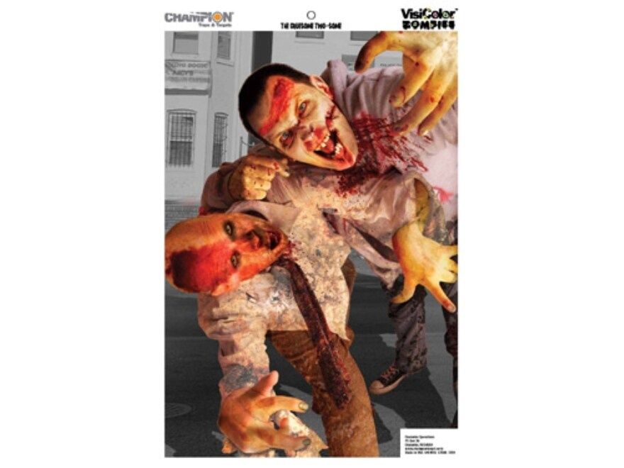 Champion Zombie Visicolour Reactive Sight-In Targets, 10/Pack