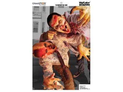 Champion Zombie Visicolour Reactive Sight-In Targets, 10/Pack