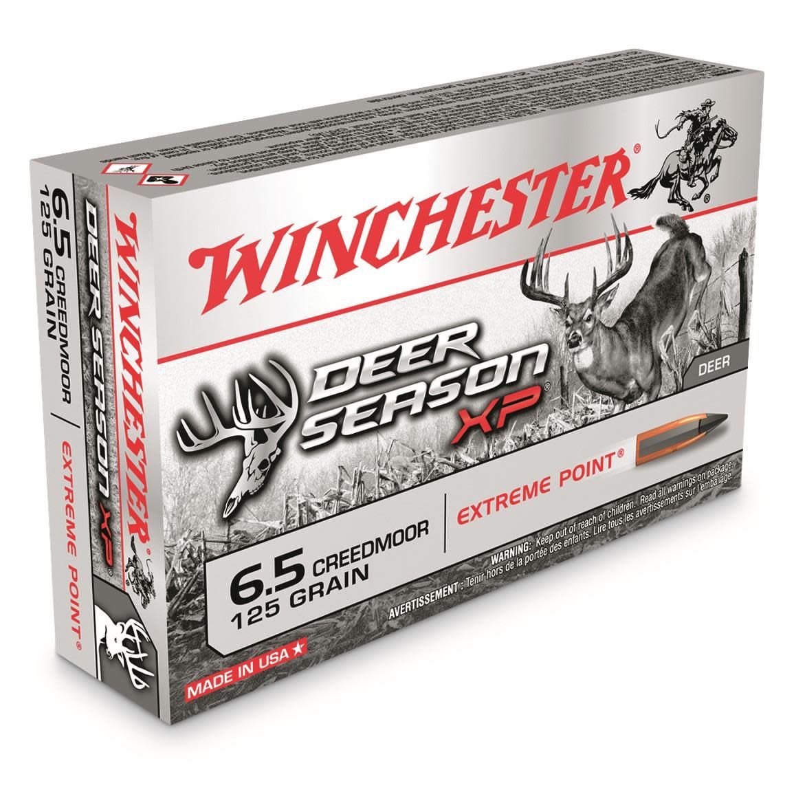 Winchester 6.5 Creedmoor 125 Grain Deer Season XP Polymer Tipped