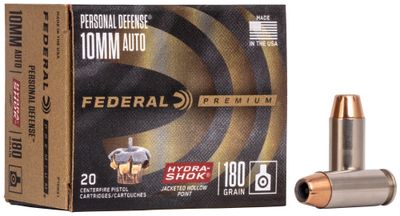 Federal 10mm Auto 180 Grain Hydro Shock