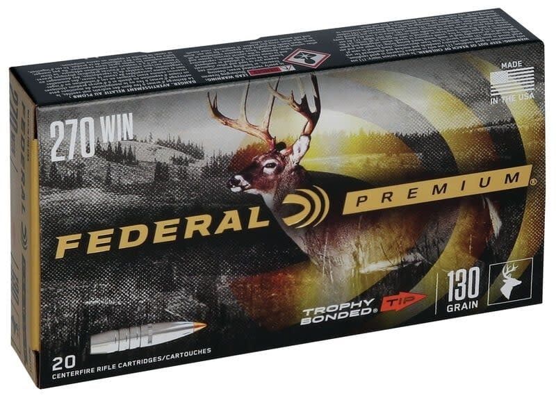 Federal 270 Wby Mag 130 Grain  Trophy Bonded Tip