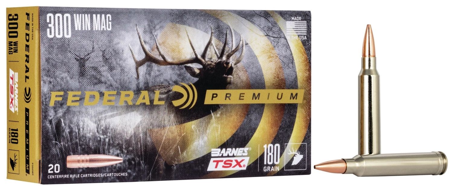 Federal 300 Win Mag 180 Grain Barnes TSX