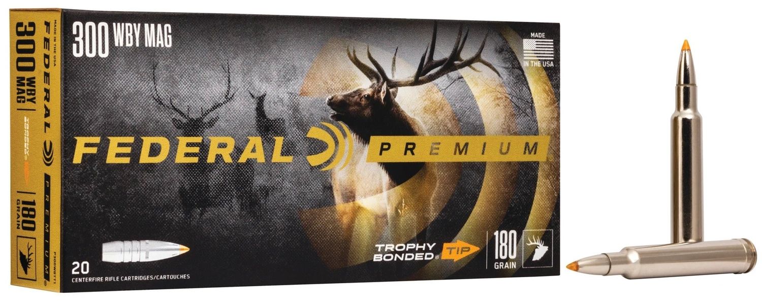 Federal 300 Wby Mag 180 Grain Trophy Bonded Tip