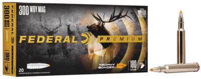Federal 300 Wby Mag 180 Grain Trophy Bonded Tip