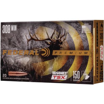 Federal Premium 308 Win 150 Grain Barnes TSX