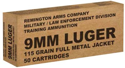 Remington 9mm Luger 115 Grain  FMJ