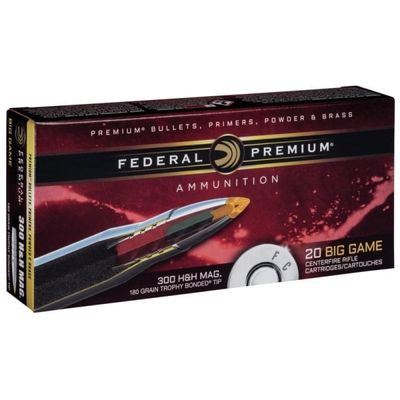 Federal 300 H&amp;H 180 Grain Trophy Bonded Tip