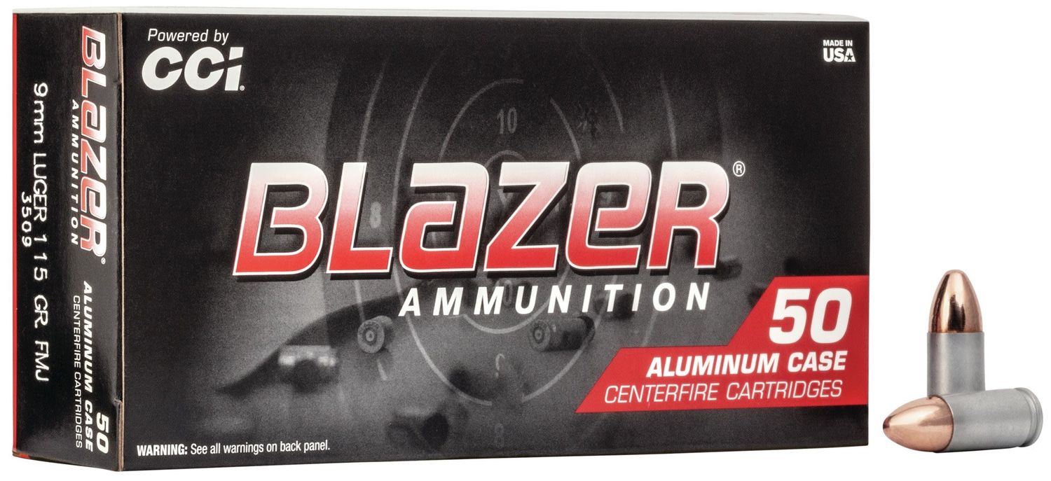 CCI Blazer 9mm Luger 115 Grain  FMJ