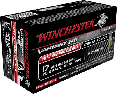 Winchester 17 WSM 25 Grain Varmint HE Super
