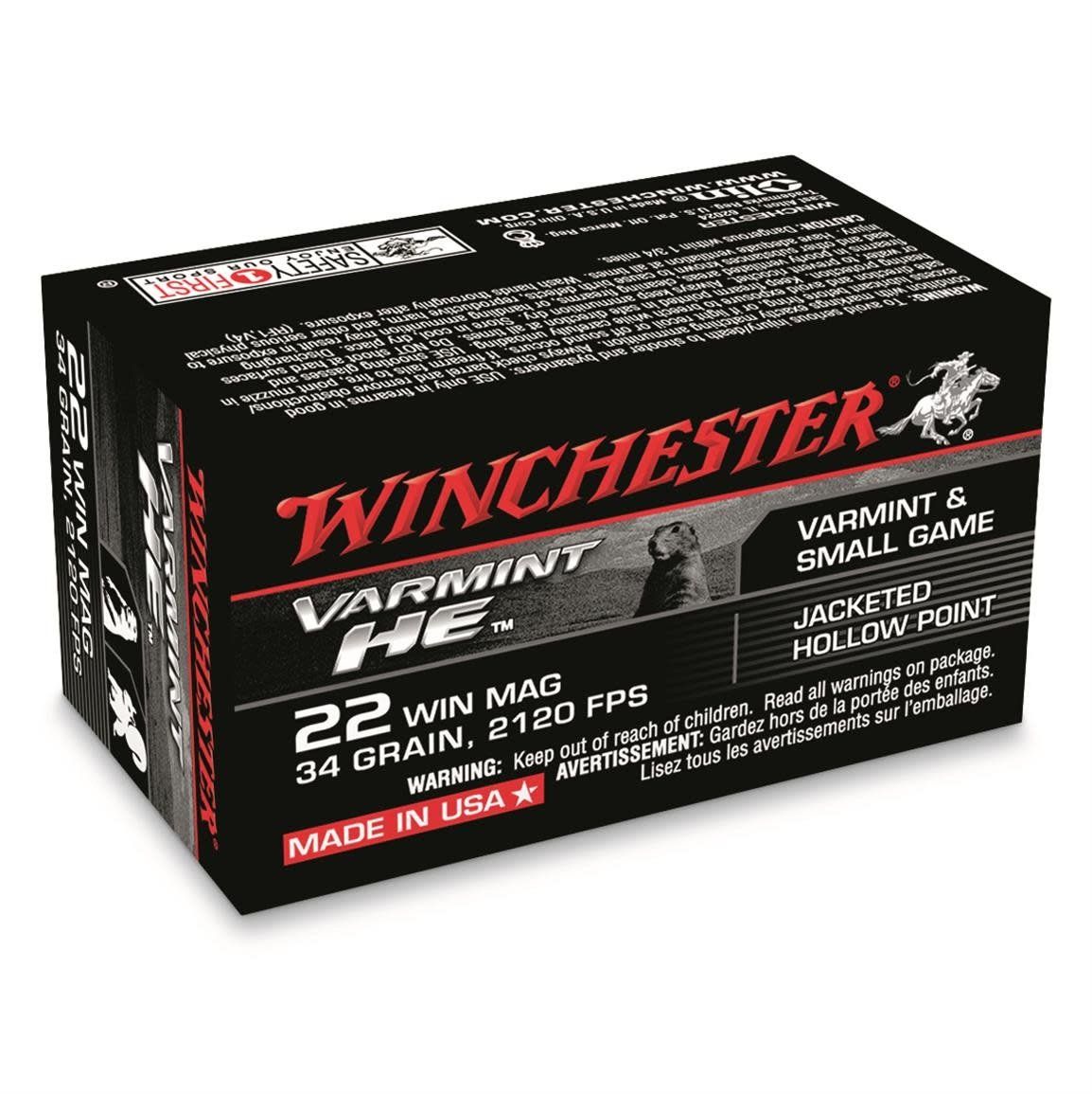 Winchester 22 Mag 34 JHP