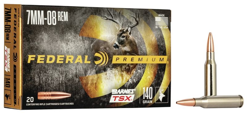 Federal Premium 7mm-08 Rem 140 Grain Barnes TSX