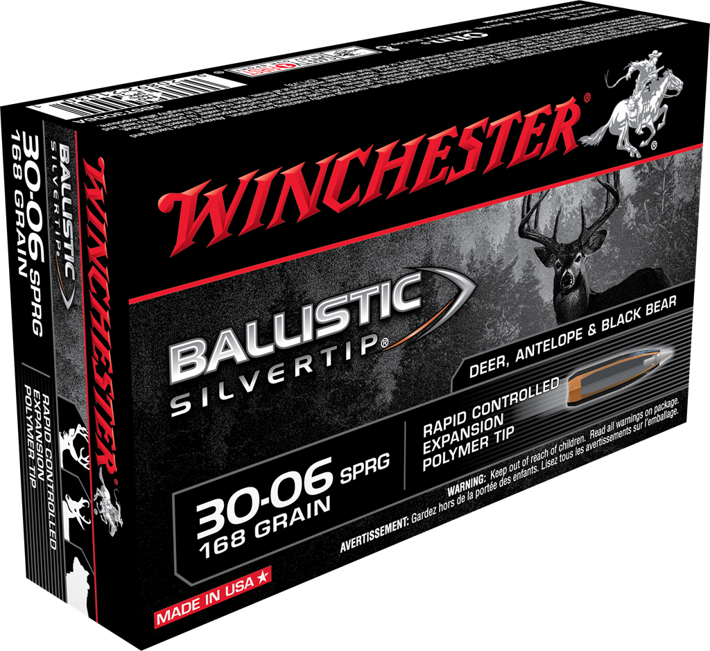 Winchester 30-06 Springfield 168 Grain Ballistic Silver Tip