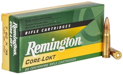 Remington 7.62x39 Soviet 125 Grain  PSP