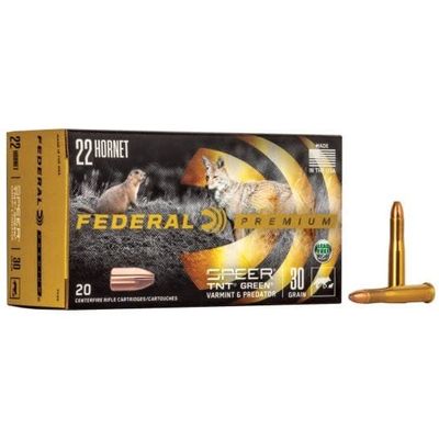 Federal 22 Hornet 30 Grain Speer TNT Green