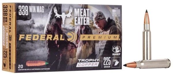 Federal Premium 338 Win Mag 225 Grain Trophy copper