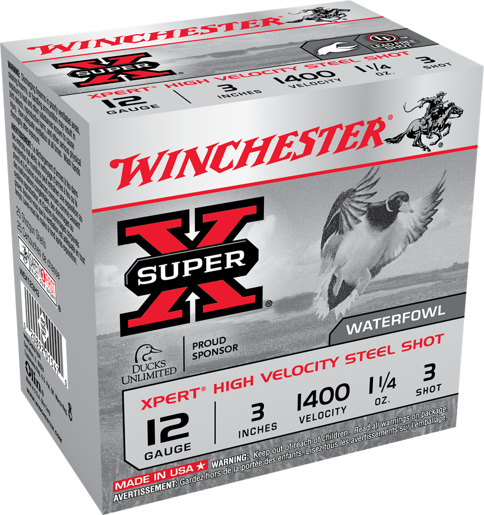 Winchester 12 Gauge 3&quot; 1 1/4 Oz #3 Steel Shot