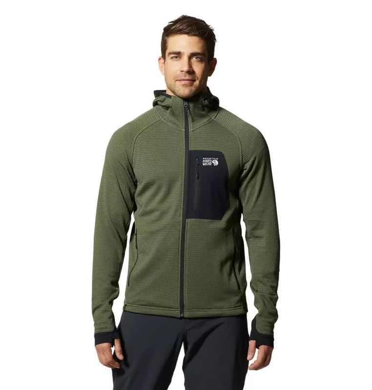Mountain Hardwear Men&#39;s Polartec Power Grid Full Zip Hoody