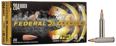 Federal Premium 204 Ruger 40 Grain Nosler Ballistic Tip