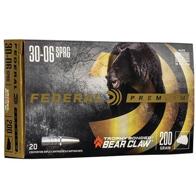 Federal Premium 30-06 Springfield 200 Grain Trophy Bonded Bear Claw