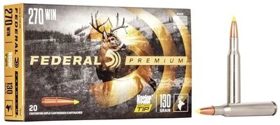 Federal Premium 270 Win 130 Grain Nosler Ballistic Tip